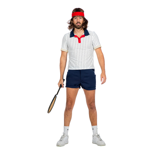 Tennispelaaja Retro Miesten Naamiaisasu - 56
