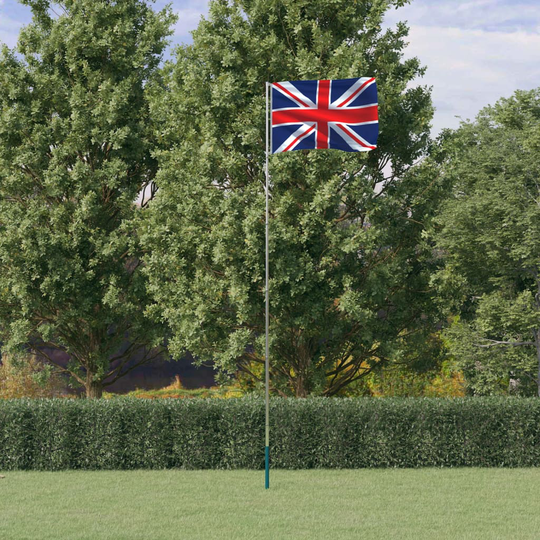 vidaXL Iso-Britannian lippu ja lipputanko 5,55 m alumiini