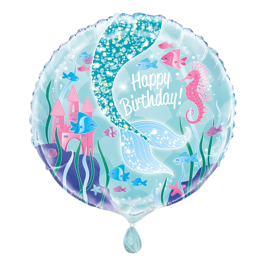 Folioilmapallo Merenneito Happy Birthday