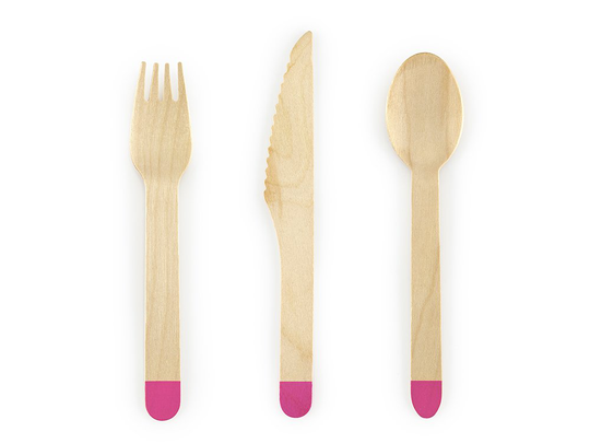 Puiset Aterimet, Hot Pink, 18 osaa