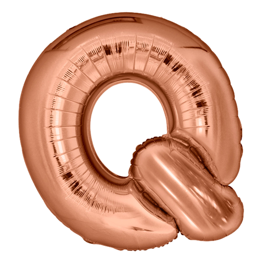 Kirjainilmapallo Ruusukulta Metallic - Kirjain Q