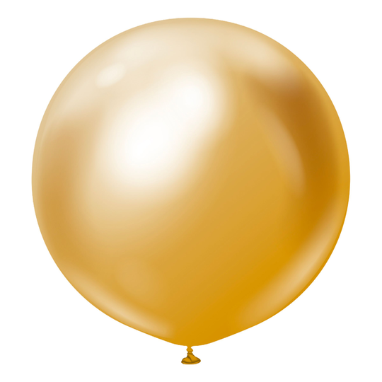 Lateksi-ilmapallot Professional Jättimäiset Gold Chrome - 2-pakkaus