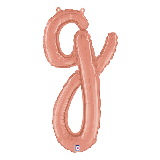 Kirjainilmapallot Script Punakulta - Kirjain G