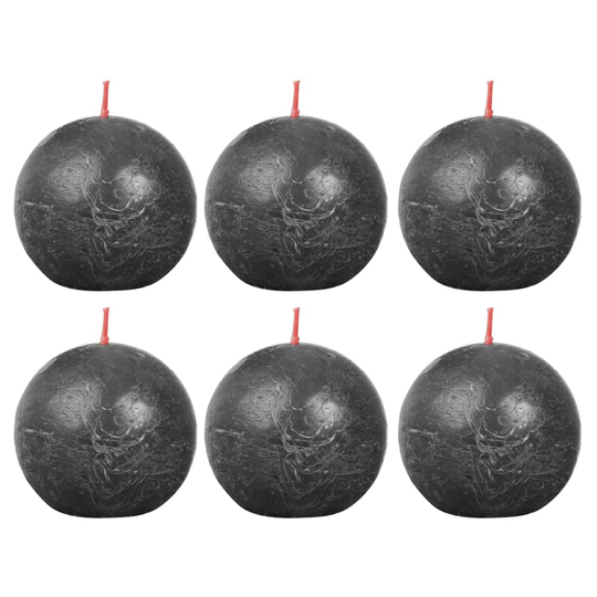 Bolsius Pallokynttilät Shine 6 kpl rustiikkinen 76x71 mm myrskynharm.