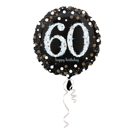 Folioilmapallo Happy Birthday 60 Glitter