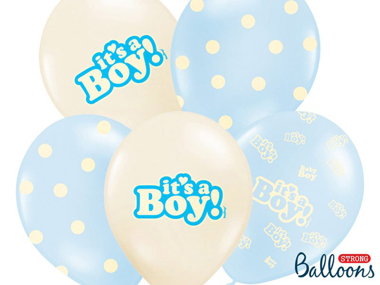 Ilmapallosekoitus - it´s a boy, 30cm, 6kpl