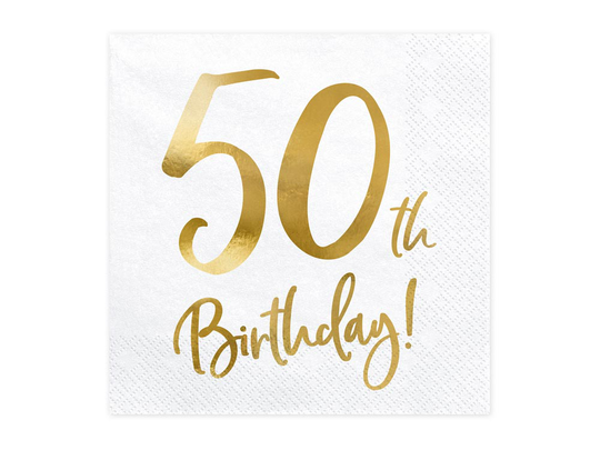 Lautasliinat 50th Birthday, 20kpl