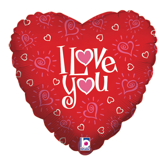 Folioilmapallo Love You Hearts