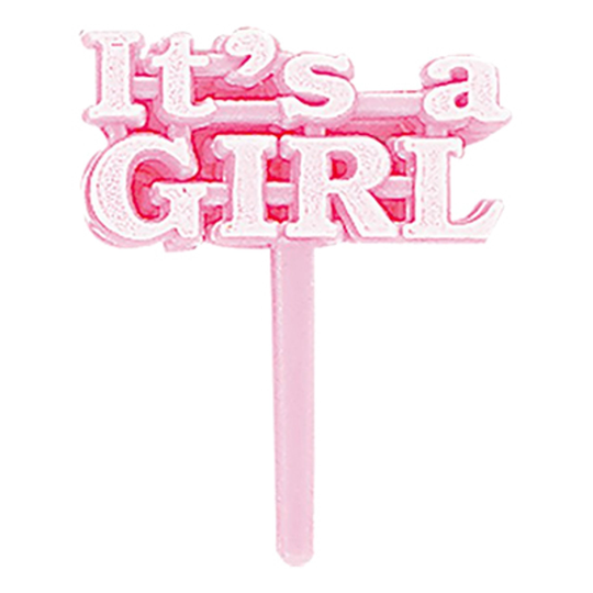 Juhlatikut It's a Girl - 8-pakkaus