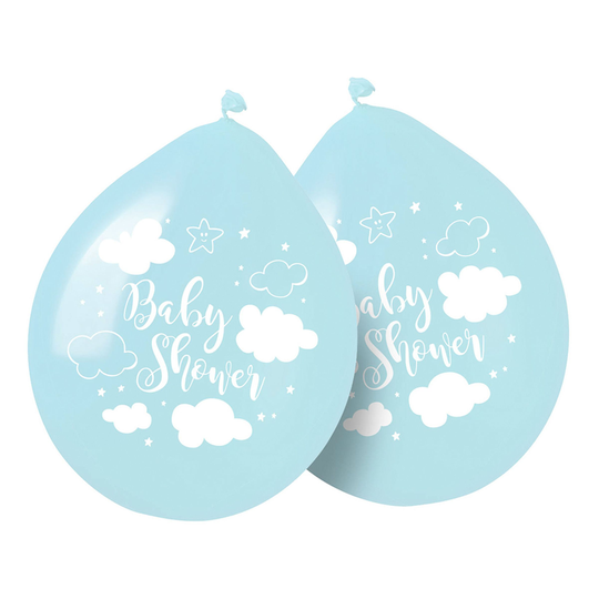 Ilmapallot Baby Shower Vaaleansininen - 8-pakkaus