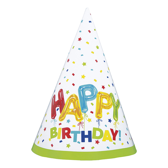 Juhlahatut Happy Birthday Strösseli - 8-pakkaus