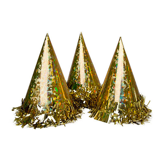 Kulta Juhlahatut Metallic - 6-pakkaus