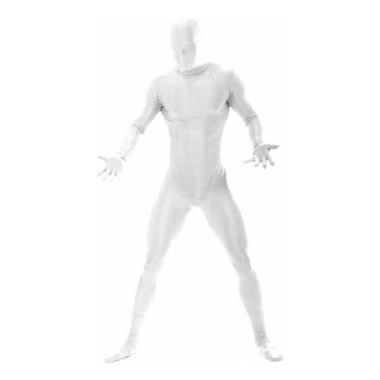 Morphsuit Valkoinen Naamiaisasu - Large