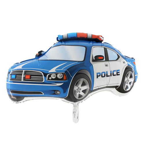 Foliopallo - Sininen poliisiauto, 78cm