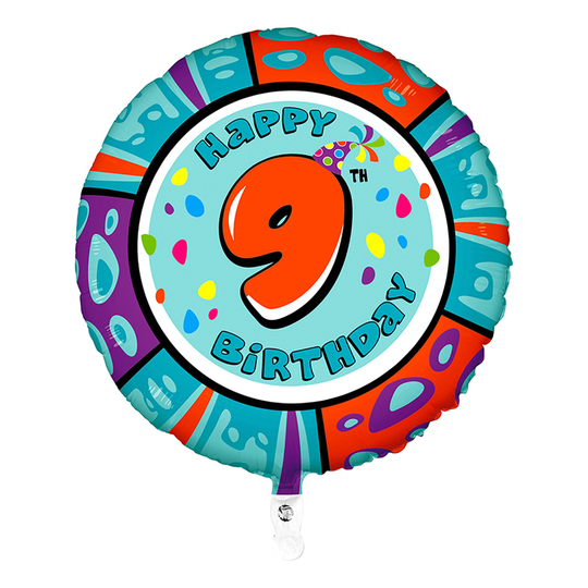 Folioilmapallo Happy Birthday - Numero 9