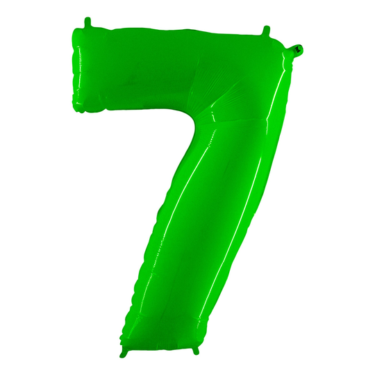 Numeroilmapallo Neon Vihreä - Numero 7
