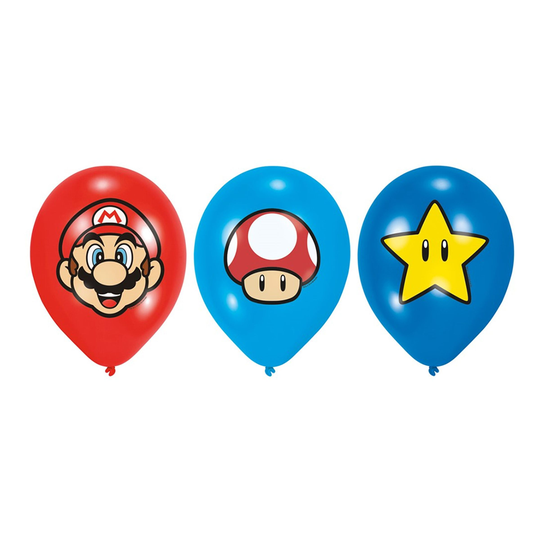 Ilmapallot Super Mario - 6-pakkaus
