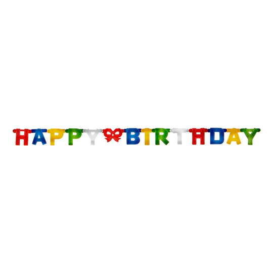 Kirjainviirinauha Happy Birthday Monivärinen Metalli