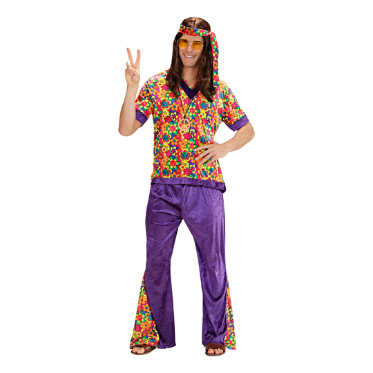 Hippie Dude Violetti Naamiaisasu - Small