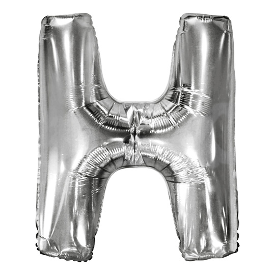 Kirjainilmapallo Hopea Metallic - Kirjain H