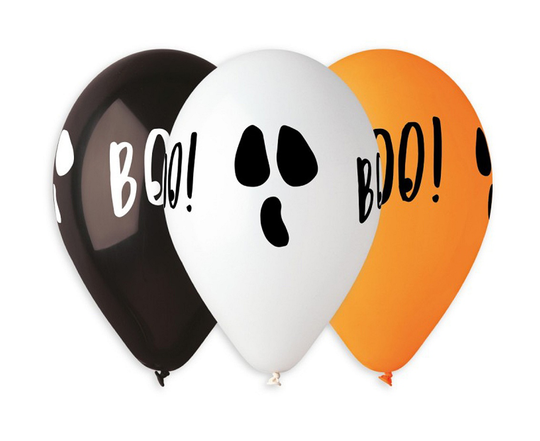 Ilmapallot - Halloween Boo, 33cm, 5kpl