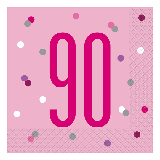 Paperiset Lautasliinat Numero Vaaleanpunainen - Numero 90