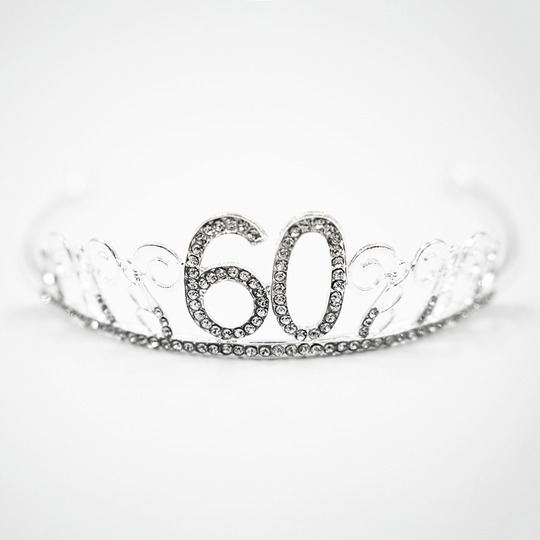 Kakkukoriste Tiara Numero Metalli Hopea - Numero 60