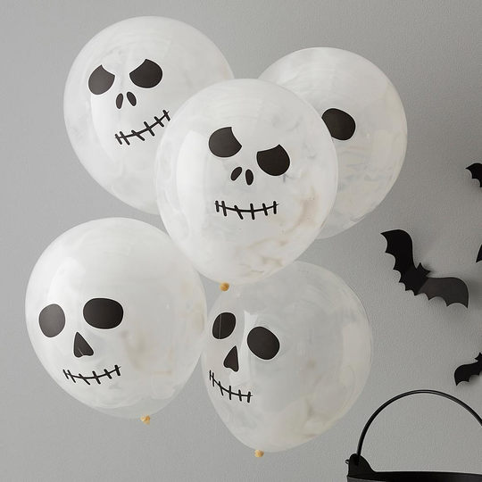 Ilmapallot, Halloween Pääkallot Maalilla, 5kpl