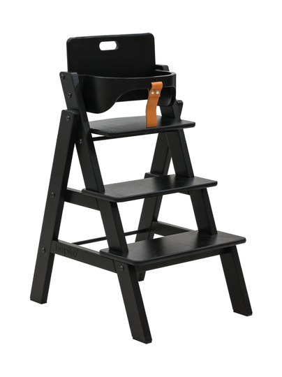 Stully -syöttötuoli turvakaarella, mattamusta