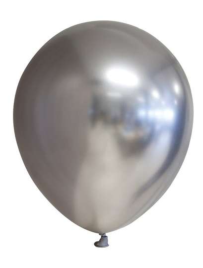 Chrome Mirror ilmapallot, Hopeiset- 30cm, 6kpl