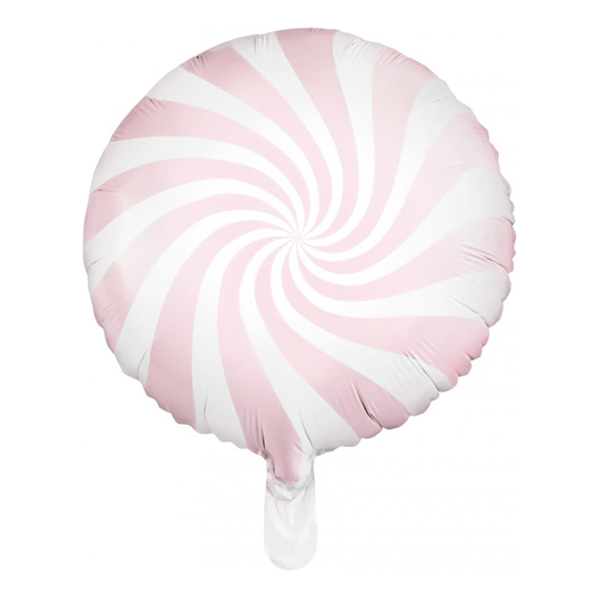 Valkoinen/Vaaleanpunainen Folioilmapallo Candy - 35 cm