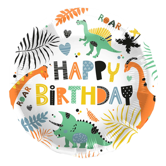Folioilmapallo Dino Roar Happy Birthday