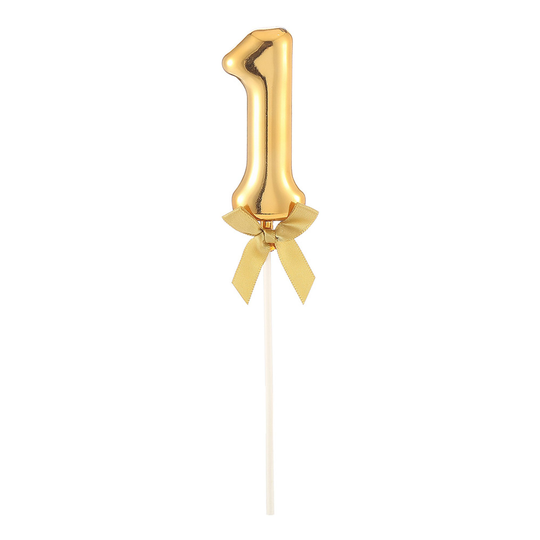 Kakkukoriste Numero Kulta Rusetti - Numero 1