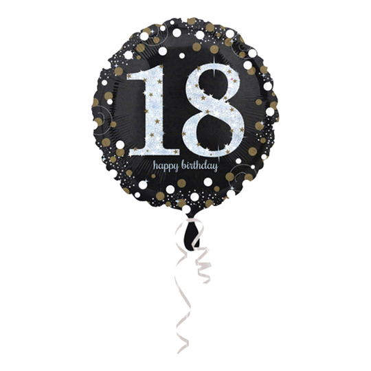 Folioilmapallo Sparkling Birthday 18