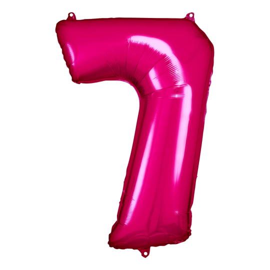 Numeroilmapallo Vaaleanpunainen Metallic - Numero 7
