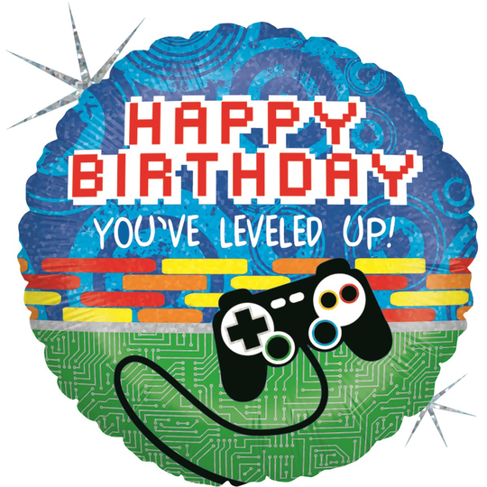 Foliopallo - Happy Birthday You´ve Leveled Up, 46cm