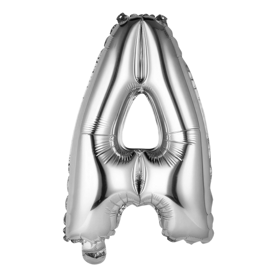 Kirjainilmapallo Mini Hopea Metallic - Kirjain A