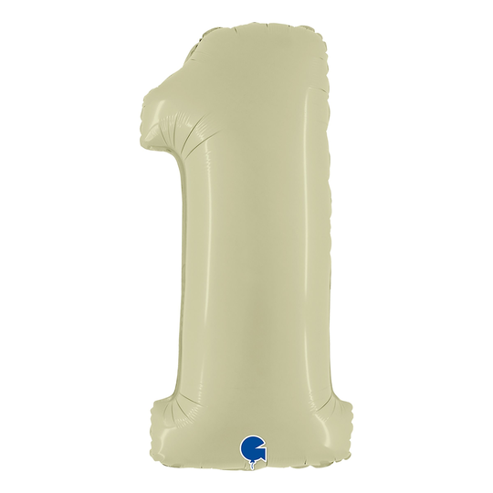 Numeroilmapallo Satin Olive Green - Numero 1