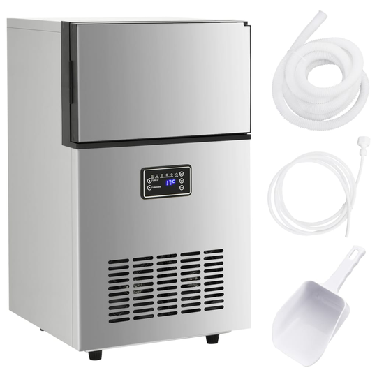 vidaXL Jääpalakone 420 W 45 kg / 24 h hopea