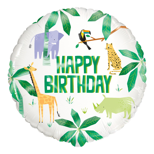 Folioilmapallo Safari Happy Birthday