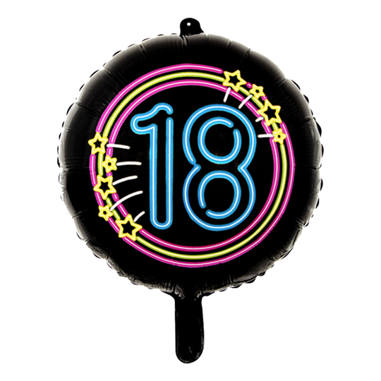 Folioilmapallo Neon Pyöreä 18