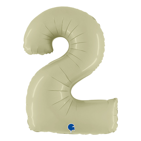Numeroilmapallo Satin Olive Green - Numero 2