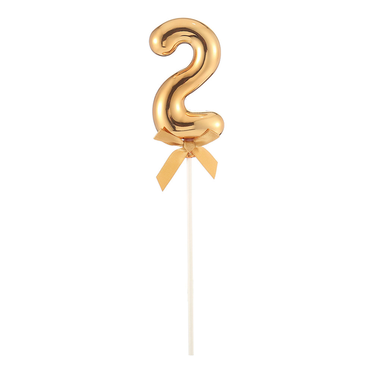 Kakkukoriste Numero Kulta Rusetti - Numero 2