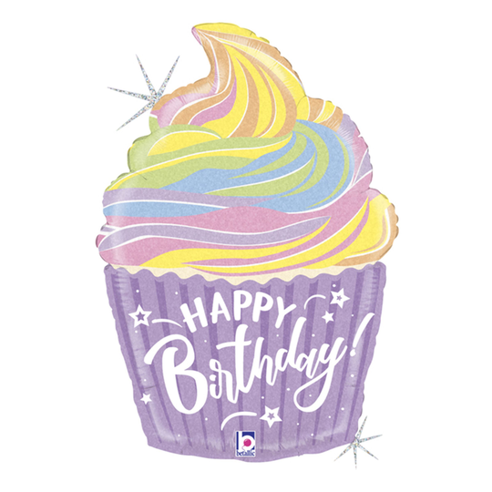 Folioilmapallo Cupcake Happy Birthday - 69 cm