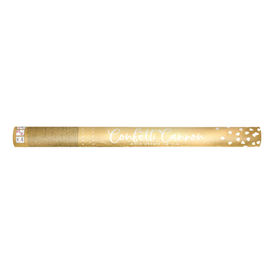 Konfettitykki Sydän Kulta Metallic - 60 cm