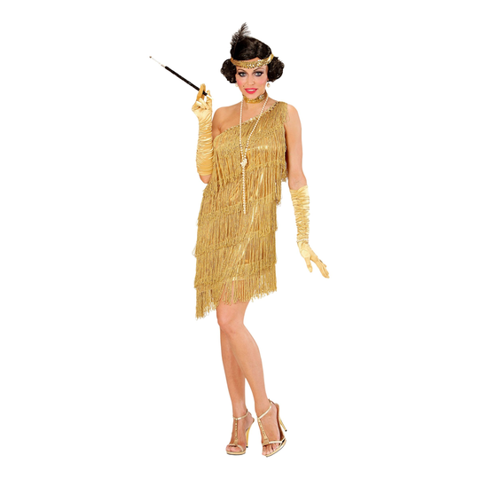 20-luvun Flapper Mekko Kulta Naamiaisasu - X-Large