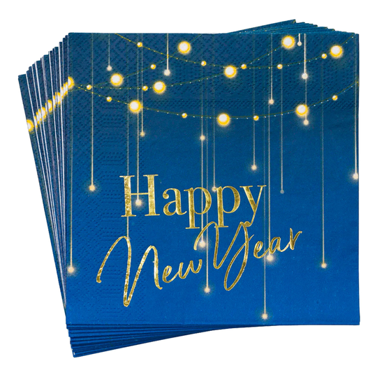 Lautasliinat Uusivuosi Happy New Year - 16-pakkaus