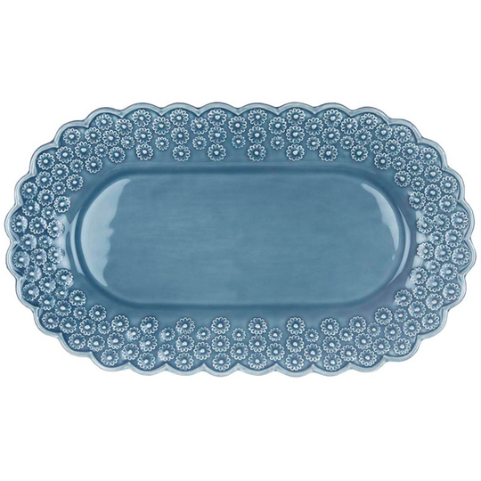 PotteryJo Ditsy-tarjoiluvati ovaali, Dusty Blue
