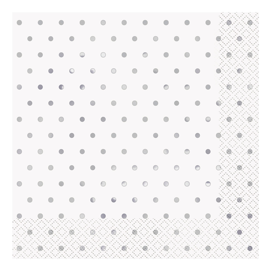 Servetit Hopea Polka Dot - 16-pakkaus