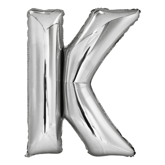 Kirjainilmapallo Hopea Metallic - Kirjain K